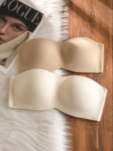 Strapless Gathering Lightweight Anti-slip Invisible Side-supporting Bra