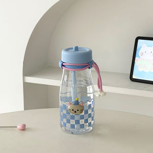 Cute Cat Design Large Capacity Straw Cup