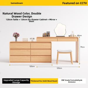 SAMEDREAM | Multifunctional Nordic Style Makeup Vanity Dressing Table with Storage