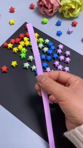 DIY Kertas Bintang Origami Star Paper/Lucky Star Craft Handmade/Origami Kertas Berwarna