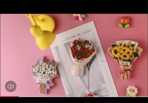 SG Seller Flower Bouquet Resin Fridge Magnets / Rose Tulip Sunflower Refrigerator Magnet Mothers Day Gift Teachers Day