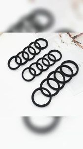 TAIDU Dây Buộc Tóc co giãn không viền màu đen đơn giản dây buộc tóc đuôi ngựa cho nữ 4cm5cm