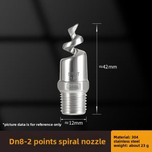 danxilu | 304 Stainless Steel Spiral SPJT Firefighting Cleaning & Desulfurization Spray Nozzle 1/2inch 3/4inch