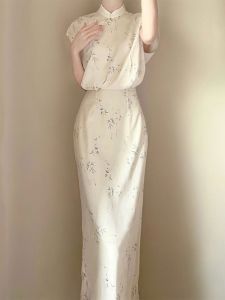 Elegant Chinese-style French Design Cheongsam Dress