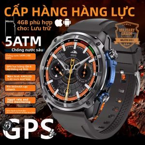 Đồng Hồ GPS Corning Gorilla Glass Với Bản Đồ Ngoại Tuyến Bộ Nhớ 4GB Đồng Hồ Thông Minh Thể Thao Quân Sự Chống Nước 30m Dành Cho Nam Với Chức Năng Theo Dõi Nhịp Tim