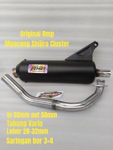 Knalpot Moncong Shijiro Luster Vario beat fi mio nmax aerox pcx dll inlet 28-32mm motorcycle