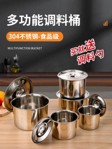 Stainless Steel Food Grade Soup Pot 304 round Barrel Stew Pot Small with Lid Moisture Proof Induction Cooker Gas Universal Home Use for Noodles