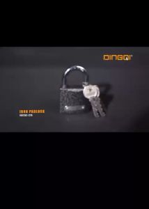 DINGQI Gembok Hitam Besi Iron Padlock Black 151225 151275