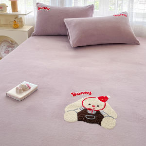 Kiss Dear | Flannel Coral Fleece Mattress Protector Winter