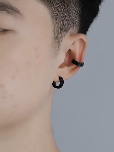 Titanium Steel False Ear Nail Ear Clip Magnet False Ear Buckle Domineering Magnet Earring