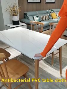 4/6/8/10/12 seater 2mm/3mm PVC plastic table cover Transparent Heavy Duty Oil-proof Heat Resistant Anti-slip plastic cover for table Soft glass Table Cover Waterproof Desk Protector Table Mat No odor Rectangular table cloth