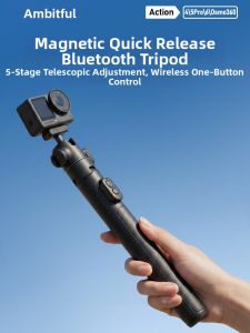 AMBITFUL | Bluetooth Remote Control Magnetic Quick Release Extendable 1.4m Tripod & Selfie Stick