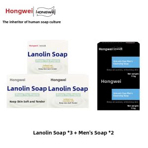 HONGWEI | Rich Foaming Volcanic Mud Soap for Men Effective Cleansing
