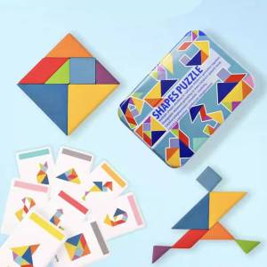 🔥mastery จัดส่งไว🔥 แผ่นตัวต่อไม้ปริศนา Tangram ตัวต่อไม้+แผ่นภาพ+กล่องเก็บ ต่อตาม แผ่นภาพต่างๆ ฝึกพัฒนาการ ฝึกทักษะเด็ก ของเล่นเด็ก