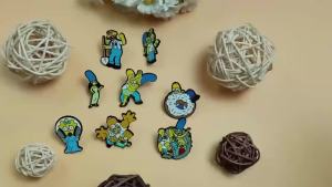 Potdemiel | 8Pcs Q-Version Simpsons Cartoon Broochs Set Featuring Marge Homer J. Simpson Bart Enamel Pins for Backpack Jewelry BirthdayGifts