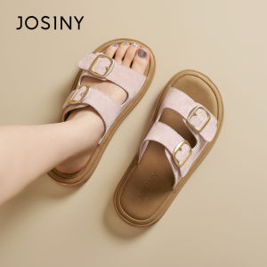Josiny | Thick Sole Buckle Slide Summer Slippers