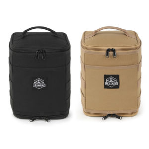 Outdoor Tableware Storage Bag Portable Gas Tank Box Tool Storage Bag 600D Oxford Cloth Foldable Hanging for Hiking Backpacking