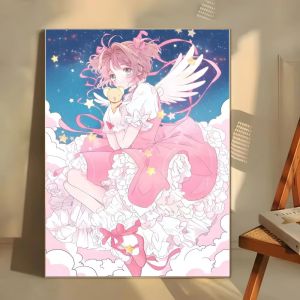 Bộ Tranh Kim Cương Tự Làm - C-Cardcaptor Sakura Hoạt Hình Đầy Đủ Hình Tròn/vuông Kim Cương Khảm Nghệ Thuật Thủ Công Trang Trí Nhà Thủ Công
