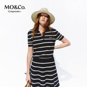 MO&Co. | Faux Two-Piece Patchwork Hemp Cotton Dress