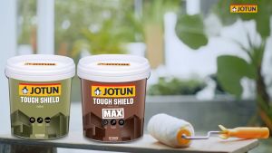 สีน้ำทาภายนอก JOTUN TOUGH SHIELD  กึ่งเงา 9 ลิตร โทนสีครีม