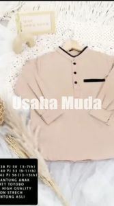 TUM Koko Anak Laki Laki Lengan Panjang WAWAN Matt Toyobo Usia 5-15 Tahun Koko Lebaran Ukuran S M L Terbaru