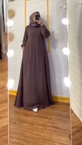 Dress Maryam Gamis Terbaru M L XL Bahan Crinkle Airflow Premium