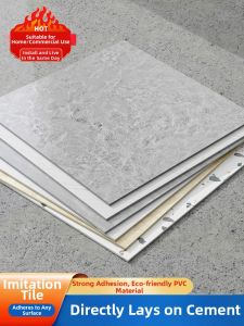 Tile Imitation Self-Adhesive PVC Flooring Durable Waterproof Ground Mat