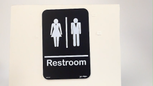 Acrylic Male/Female Restroom Sign Public Toilet Door Sign with double adhesive tape - 6.0" x 9.0" x 1.5mm - Jay C. Designs - 1911
