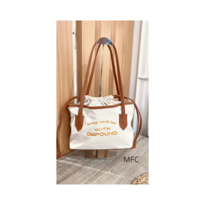 MFC-Tas Shoulder Bag Wanita Bahan Kanvas Tali Serut