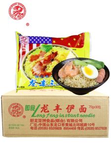 Instant Noodles Lung Fung Three-Flavor Yi Mein Origin Delivery Hotpot Noodle Instant Noodles 80 S Snacks 70G Bags Full Box 30 Bags