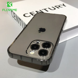FLOVEME Transparent Phone Case For iPhone 15 14 13 12 11 Pro Max X XS XR 7 8 Plus Clear Lens Protection Bumper Soft Shockproof Back Cover For iphone 15 14 Plus