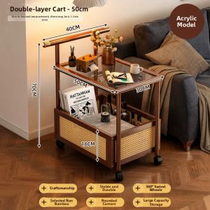 YONGJUE | Multi-purpose Rolling Snack Cart Shelf