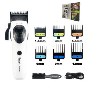 Kemei | Máy Cắt Tóc Chuyên Nghiệp Kemei KM-1423 Dành Cho Nam Lưỡi DLC Động Cơ Không Chổi Than 10000 Vòng/phút Máy Cắt Tóc Cho Tiệm Hớt Tóc
