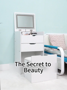 Homelife Small Space Dressing Table Vanity Table Storage Vanity Table Multi Purpose Cabinet Bedside Table