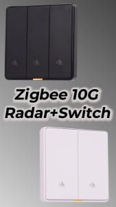 SMATRUL Tuya Zigbee Smart Radar Induction Motion Sensor EU Wall Light Push Button Switch No Neutral No Capacitor 110-250v Single Live Wire Required App Remote Control