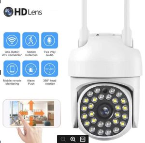 การตรวจจับการเคลื่อนไหวมองเห็นกลางคืนอินฟาเรดสัญญาณเสียงสองทางหมุนได้360องศาสำหรับในร่มกลางแจ้ง2.4กรัม WiFi 28กล้องวงจรปิดแบบไร้สาย LED