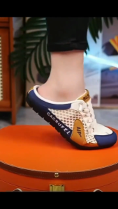 2025 Half Slippers For Men Canvas Half Shoes For Men Mesh Casual Sneakers Half Loafers Shoes for Men Breathable Size:39 To 45