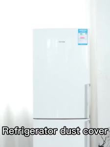 Refrigerator Dust Covers With Side Bag Large Storage Fridge Cover Kitchen Organize Cute Waterproof Cover For Refrigerators