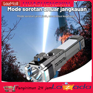 Senter Taktis LED/Senter Super Terang/Senter SWAT Terbaik/Senter LED Isi Ulang/Senter Isi Ulang USB Senter Clip-On Terang dengan Lampu Samping 7 Mode Senter Genggam Daya Tinggi Senter Terang Taktis Suluh