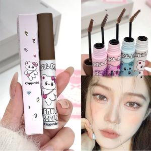 เจลเพิ่มย้อมสีคิ้วเนื้อด้านกันน้ำ4สีสำหรับครีมทาคิ้วแต่งหน้าสีดำแห้งเร็วมาสคาร่าสีน้ำตาลทินท์เครื่องสำอาง