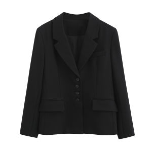 Womens Interview Shirt Set Autumn Winter New Style Commute Top with Half Skirt Two-Piece Set Straight Tube Long Sleeve Button Closure