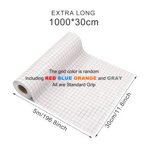 Clear Vinyl Transfer Paper Tape Roll w/Alignment Grid Application Tape for Silhouette Cameo Adhesive Vinyl for Decals Signs