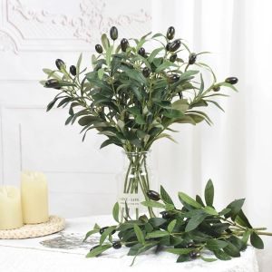 Artificial Olive Tree Branches Paired with Fruit DIY Simulated Plants for Home Hotel Wedding Photography Props Decoration