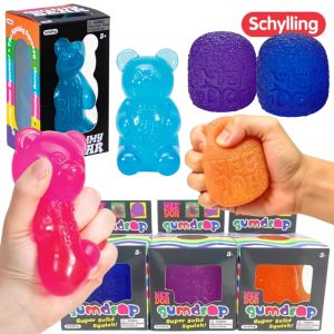 Schylling | Schylling Nee Doh Cute Maltose Bear Colorful Soft Squeeze Toy Sensory Fidget Toy Stress Relief Desktop Ornament
