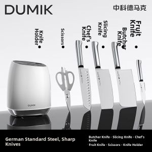DUMIK | Integrated Full Stainless Steel Knife Set Two-in-One