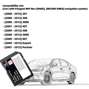 Navigation WIP Nav T1000-39240 SD Card 2025 Europe Morocco maps for Peugeot 207 308 3008 407 508 5008 807 Expert Partner Car