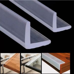 1/2/5/10M L Shaped Rubber Edging Strip Door Seal Strip Weatherstrip Edge Guard Edge Trim 10/15/17/20mm Transparent