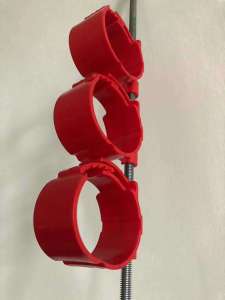 Nylon Pipe Clamp Air Conditioning Support Bracket Corrosion Resistant round Shape with Rubber Coating Pipe Holder for Heating Ventilation