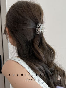 French Vintage Rose Hollow out Hair Claw Half Updo Shark Clamp Flower Hair Accessory Elegant Hair Grips for Women