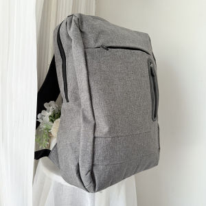 Business Style Pure Color Simple Design Laptop Backpack for College Students Casual Summer Dual Shoulder Bag Daily Use